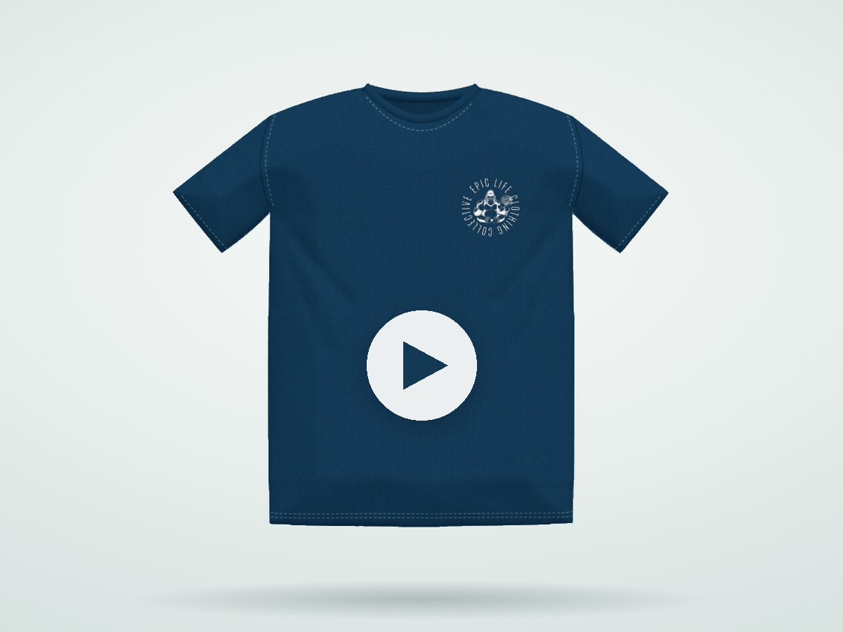 T-Shirt „Gorilla“ in der Farbe Poseidon mit Gorilla-Print auf der Brust